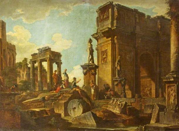 Classical Ruins with the Arch of Constantine, oil on canvas, 97 x 134.5 cm, National Trust: Stourhead.