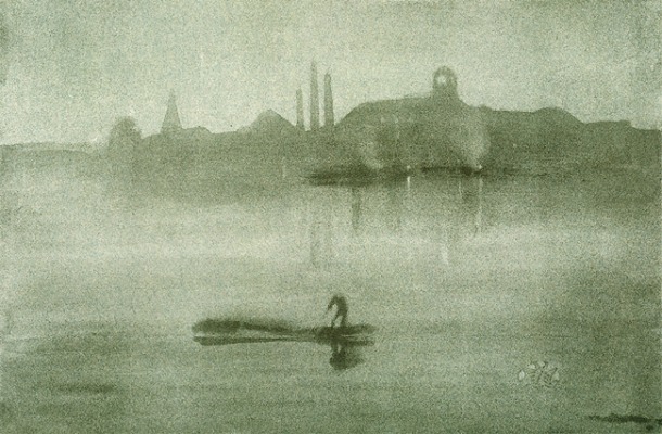 James McNeill Whistler, Nocturne: The Thames at Battersea, 1878. Lithograph, 7.1 x 25.7 cm, New York: Metropolitan Museum. 