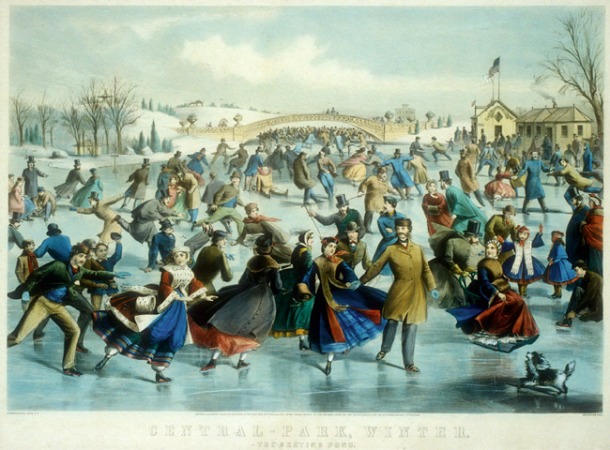 Charles Parsons, Central Park in Winter, 1862. Lithograph, 46 x 67.5 cm, New York: Metropolitan Museum. 