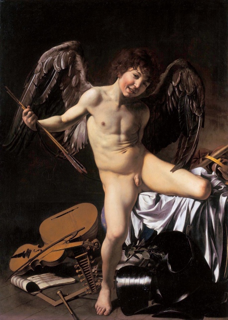 Caravaggio, Amor Vincit Omnia 1602-03, Oil on canvas, 156 x 113 cm Staatliche Museen, Berlin