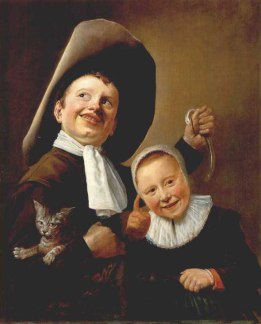 A Boy and a Girl with a Cat and an Eel, Oil on wood, 59 x 49 cm, National Gallery, London